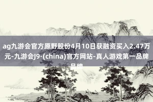 ag九游会官方原野股份4月10日获融资买入2.47万元-九游会J9·(china)官方网站-真人游戏第一品牌