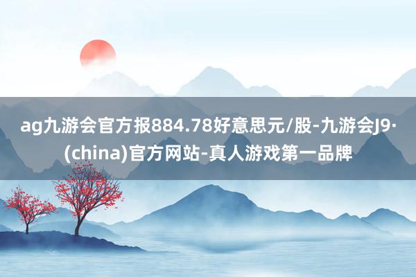 ag九游会官方报884.78好意思元/股-九游会J9·(china)官方网站-真人游戏第一品牌