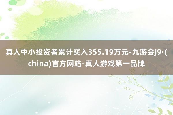 真人中小投资者累计买入355.19万元-九游会J9·(china)官方网站-真人游戏第一品牌