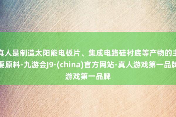 真人是制造太阳能电板片、集成电路硅衬底等产物的主要原料-九游会J9·(china)官方网站-真人游戏第一品牌